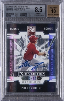2009 Donruss Elite Extra Edition "Turn of the Century" #57 Mike Trout Signed Rookie Card (#095/149) - BGS NM-MT+ 8.5/BGS 10